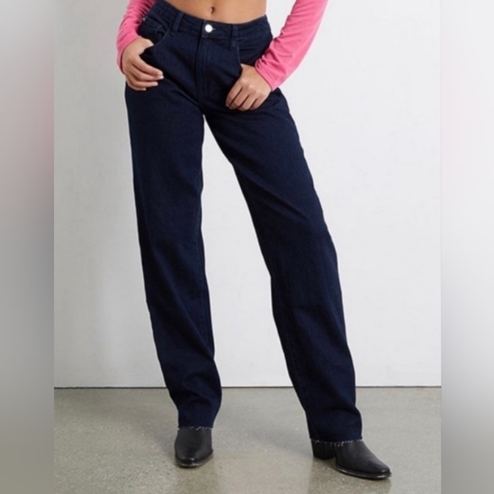 WeWoreWhat Navy Low Rise Dad. SIZE 24 #37 - Picture 2 of 4